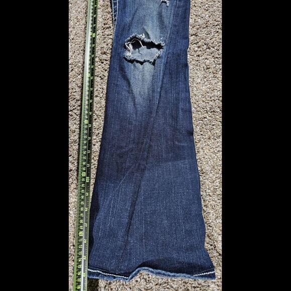 True Religion 27x30 Jeans Disco Joey Big T Flaps Flare - Picture 6 of 10